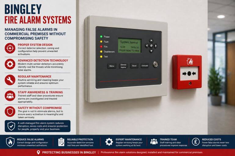 Fire Alarm Systems in Bingley: Managing False Alarms in Commercial Premises Without Compromising Safety